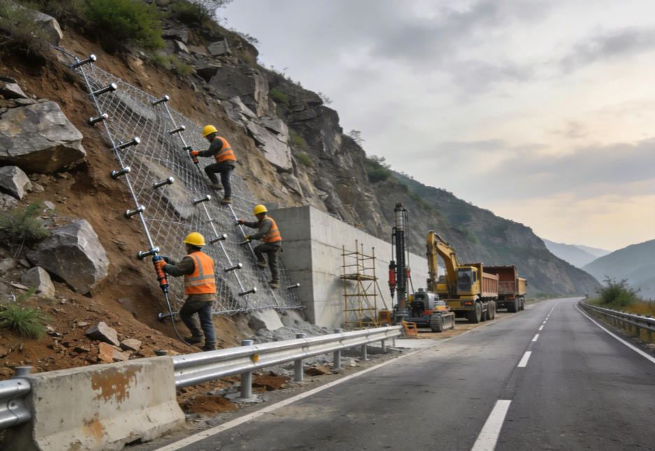 大朗镇公路道路护坡